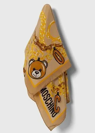 Moschino Foulard catene Teddy Bear beige