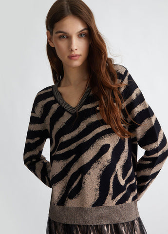 Liujo maglia animalier jacquard