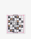 Moschino foulard in crepe di seta teddy bear