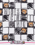 Moschino foulard in crepe di seta teddy bear
