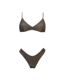 Matinée Tina lurex Marrone