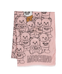 Moschino sciarpa con stampa Teddy Bear rosa