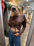 Haveone blusa arriccio choco