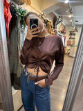 Haveone blusa arriccio choco