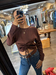 Haveone blusa arriccio choco