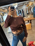 Haveone blusa arriccio choco