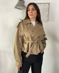 HAVEONE Trench Corto mantella Militare