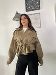 HAVEONE Trench Corto mantella Militare