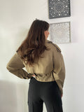 HAVEONE Trench Corto mantella Militare