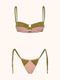 Me fui Reggiseno ferretto con Slip regolabile Rosa SW0221-PK