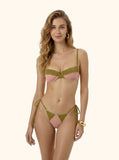 Me fui Reggiseno ferretto con Slip regolabile Rosa SW0221-PK