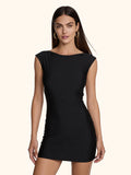 Me Fui Vestito Corto Donna Nero SW0717BK