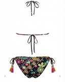 Miss Bikini Triangolo con slip regular con passamaneria FLNE