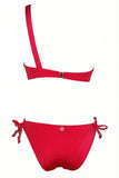Miss Bikini Monospalla rosso con sfere dorate