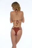 Miss Bikini triangolo con cut out marrone
