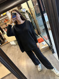 Haveone completo maxi maglia e pantalone nero