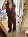 Haveone Pantalone palazzo marrone