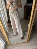 Haveone Pantalone palazzo burro