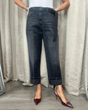 Haveone pantalone Mandy nero denim