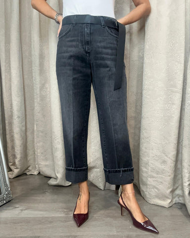 Haveone pantalone Mandy nero denim