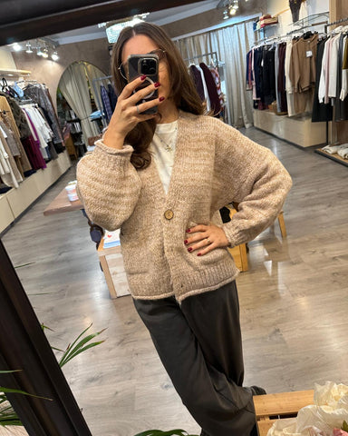 Haveone Cardigan tre bottoni Rosa