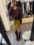 Haveone minigonna ecopelle verde