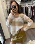 Max Mara  Maglione Ricetta bicolore panna beige