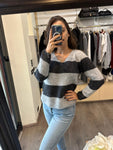 Max Mara  Maglione Ricetta bicolore grigio chiaro e scuro