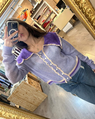 The Loom Archive  Cardigan lilla