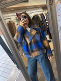 Haveone giacca quadro bluette over