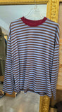 Haveone maglia scatola rigata con collo a contrasto