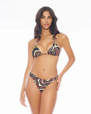 Miss Bikini triangolo etnico con dettagli oro