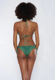 Miss Bikini bikini triangolo pitonato anelli verde