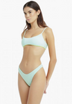 Matinee Bikini Bralette Dora Spugna Verde acqua slip americano