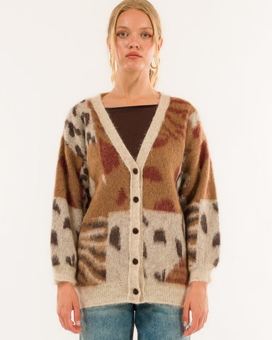 Kontatto Cardigan Jacquard Beige