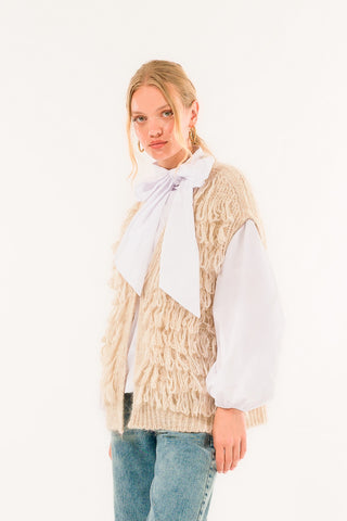 Kontatto Gilet punto pannocchia beige