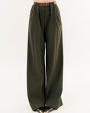 Kontatto pantalone gessato pieghe verdone