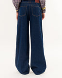 Kontatto jeans piega stirata Topazio