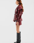 Haveone minigonna ecopelle bordeaux