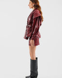 Haveone minigonna ecopelle bordeaux