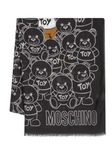 Moschino sciarpa con stampa Teddy Bear nero