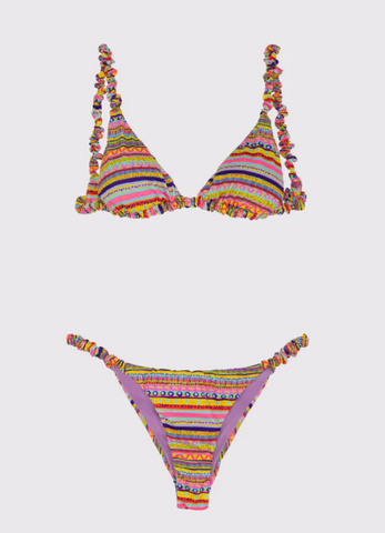 Me Fui Bikini Seashell triangolo e slip fisso