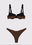 ME FUI bikini reggiseno Tooled goffrato americano marrone