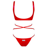 MATINEE BIKINI LAMINA ROSSA CANGIANTE