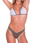 POISSON D'AMOUR BIKINI TRIANGOLO PAILLETTES+SLIP VERDONE